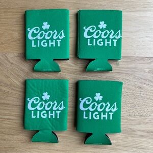 Coors Light Made to Chill Can Koozie Cooler Holder New 4-pack Green White